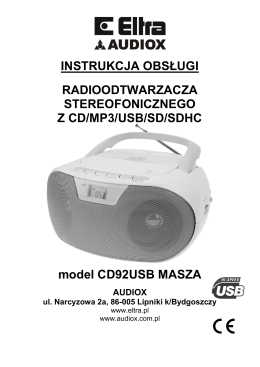 CD 92USB MASZA instrukcja obsługi