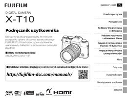 Podręcznik użytkownika - FUJIFILM Camera Remote