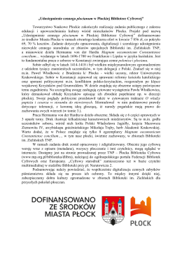 „Udostępnienie cennego plocianum w Płockiej Bibliotece Cyfrowej