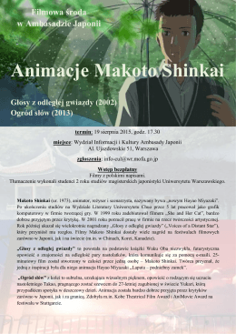 Animacje Makoto Shinkai Głosy z odległej gwiazdy (2002)