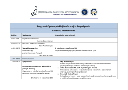 Program I Ogólnopolskiej Konferencji o Przywiązaniu
