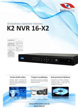 K2 NVR 16-X2 - Sklepzkamerami.pl