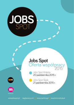 Jobs Spot 2015 Oferta dla Wystawców