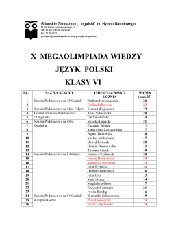 Język polski - Gdańskie Gimnazjum „Lingwista”