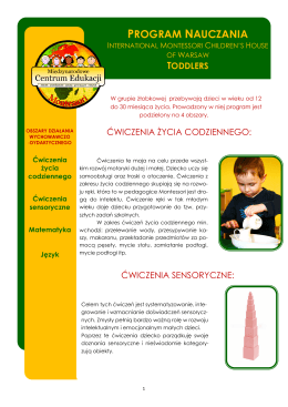 Program Nauczania International Montessori Children`s