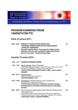 Szczegółowy program Konwersatorium (plik pdf)
