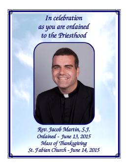 In celebration as you are ordained to the Priesthood