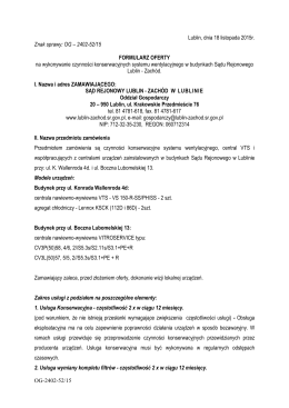 formularz na VTS 2015 - Sąd Rejonowy Lublin