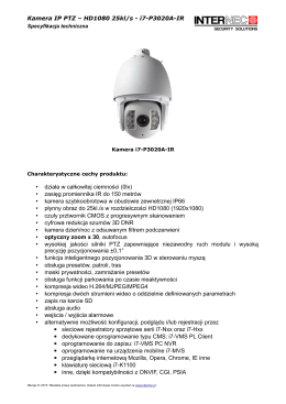 Kamera IP PTZ – HD1080 25kl/s - i7-P3020A