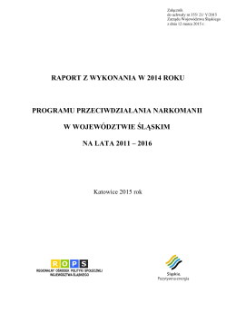 Raport z wykonania w 2014 roku Programu przeciwdziałania