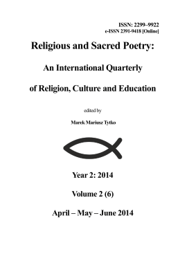 Religious and Sacred Poetry: An International Quarterly of Religion