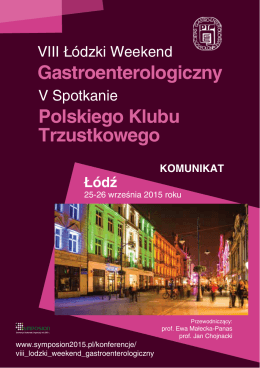 Gastroenterologiczny Polskiego Klubu Trzustkowego