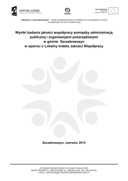 Wyniki badania jakości współpracy pomiędzy administracją