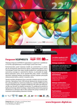 Karta katalogowa telewizora Ferguson V22FHD273