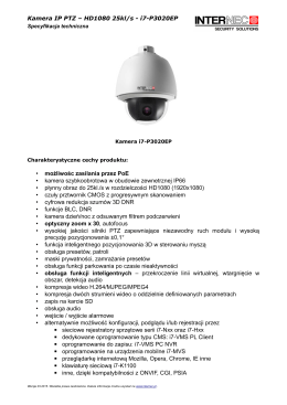 Kamera IP PTZ – HD1080 25kl/s - i7-P3020EP
