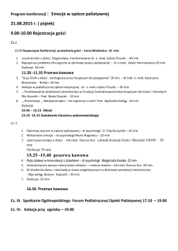Szczegóły - Ogólnopolskie Forum Pediatrycznej Opieki Paliatywnej