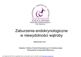 Zaburzenia endokrynologiczne w niewydolności