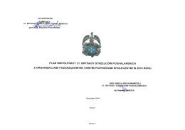 Plan współpracy na 2015r. - 21 Brygada Strzelców Podhalańskich