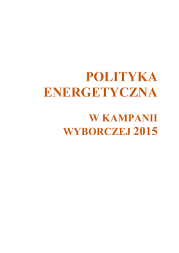 POLITYKA ENERGETYCZNA