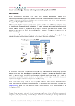 Opis serwera telekomunikacyjnego