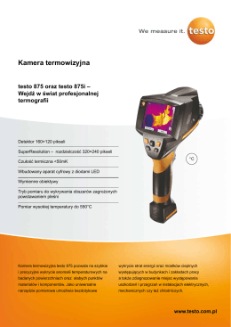 Kamera termowizyjna - Kamery termowizyjne Testo