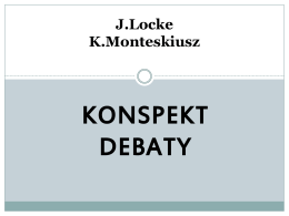 J. Locke / K. Monteskiusz