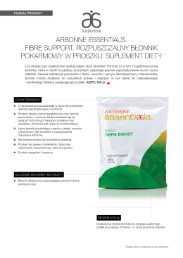 arbonne essentials® fibre support. rozpuszczalny błonnik