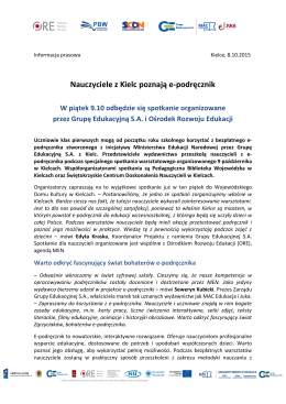 Nauczyciele z Kielc poznają e-podręcznik - PiK