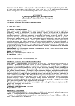 Na osnovu člana 21. Zakona o državnoj službi u institucijama Bosne
