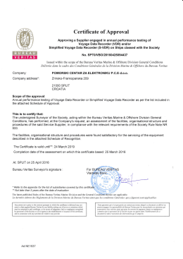Certificate of Approval - Pomorski Centar za Elektroniku