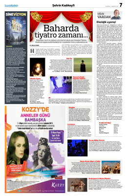 tiyatro zamanı… - Gazete Kadıköy