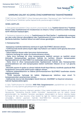 Samsung Galaxy A310 TTNET - Telekom Paketleri > Türk Telekom