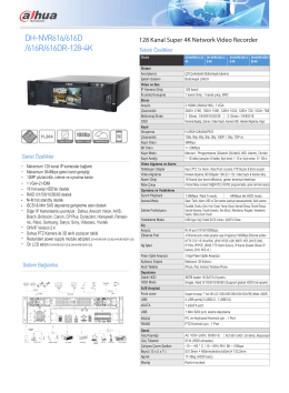 Dahua NVR616-128-4K NVR Kayıt Cihazı PDF