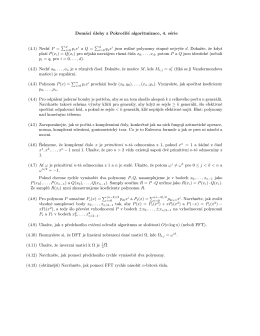 Domácí úlohy z Pokročilé algoritmizace, 4. série (4.1) Nechť P = ∑ i