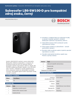 Subwoofer LB6-SW100-D pro kompaktní zdroj zvuku, černý