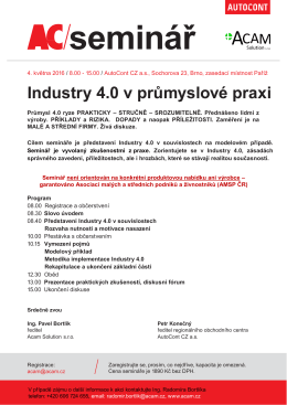 Industry 4.0 v průmyslové praxi - Asociace malých a středních