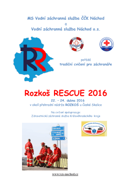 RR 2016 - Vodní záchranná služba ČČK Náchod