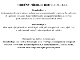 Biotechnologie je