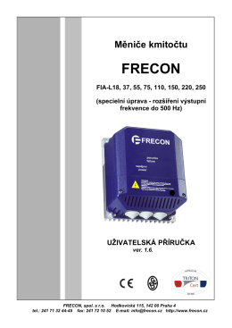 frekvenční měnič FRECON FIA
