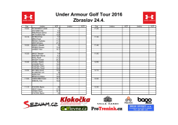 startovka - Under Armour Golf Tour 2016