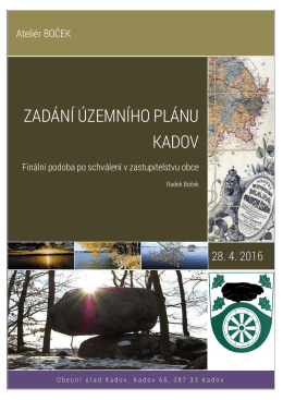 Schválení zadání územního plánu Kadov - duben 2016