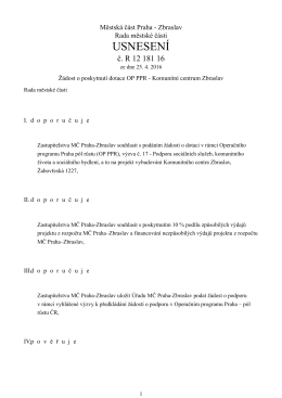 usnesení - Zbraslav