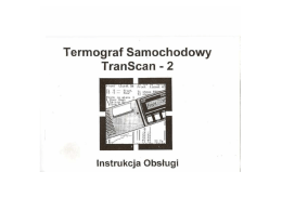 Instrukcja obsługi Termografu TranScan