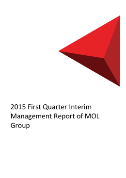 2015 First Quarter Interim Management Report of MOL Group