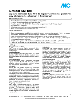 Karty techniczne Nafufill KM 180 {PDF, 0,17 MB}