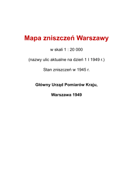 Mapa zniszczeń Warszawy
