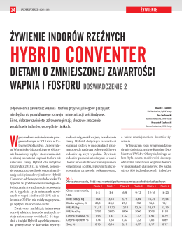 Żywienie indorów rzeźnych Hybrid Conventer dietami o