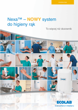 Ulotka Nowy system do higieny rąk NEXA