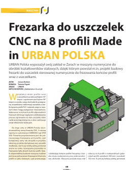 Frezarka do uszczelek CNC na 8 profili Made in URBAN