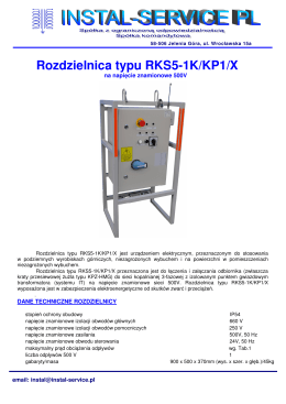 Rozdzielnica typu RKS5-1K/KP1/X